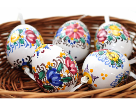Veľkonočné tradičné keramické vajíčko - farebné